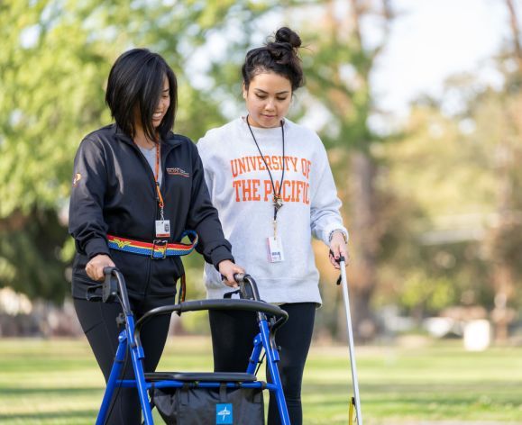 Students engaged in hands-on field practice in University of Pacific's Doctor of Occupational Therapy program in Sacramento, CA.