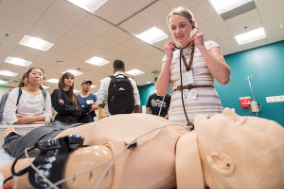 Students in ambulatory care lab.