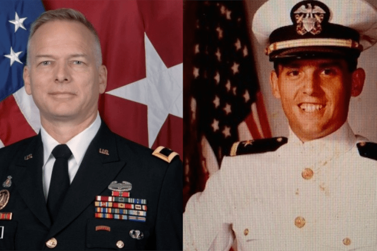 rigadier General Glenn Goddard '83 and Ken Garber '84, retired U.S. Navy Captain