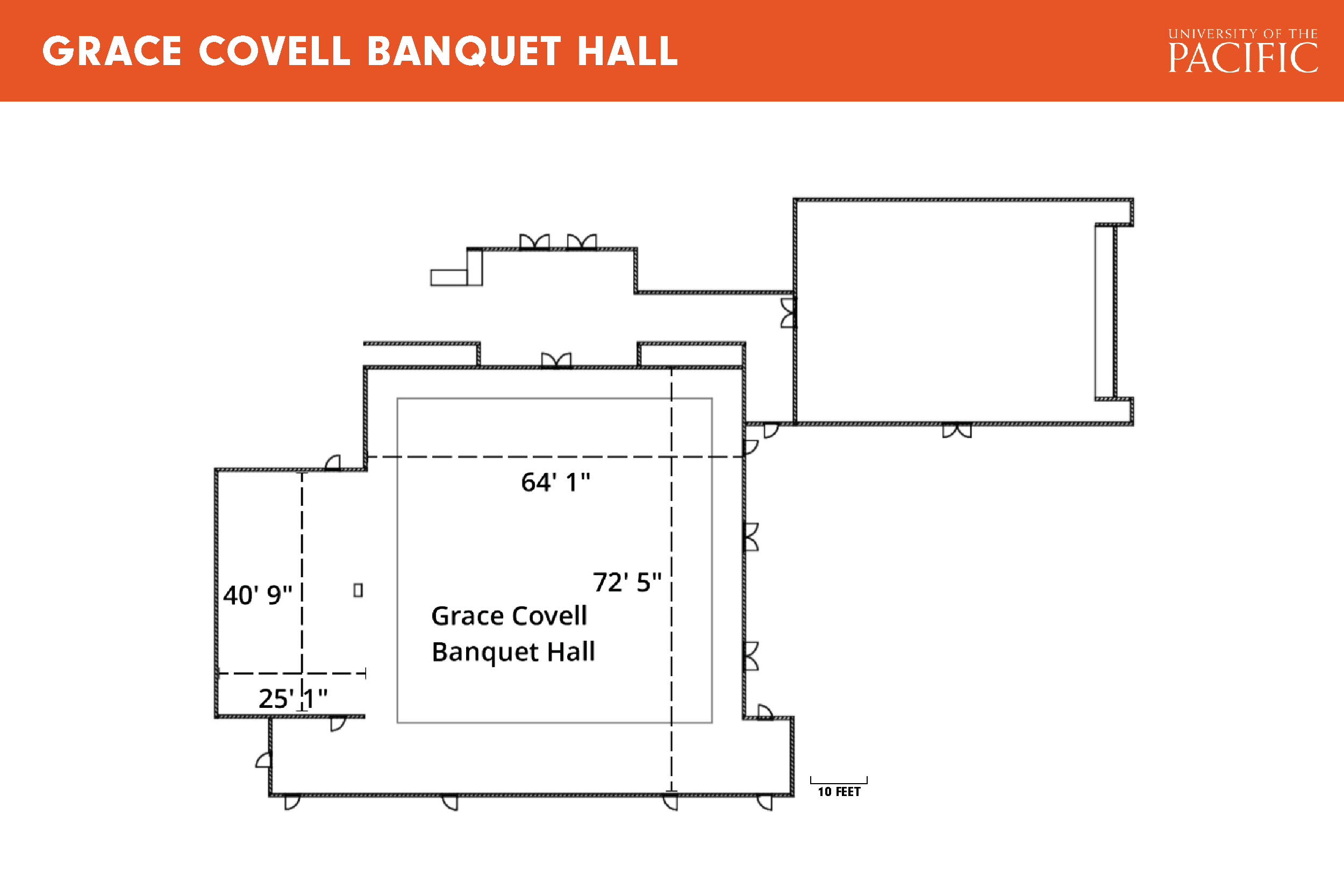 Grace Covell Banquet Hall floor plan