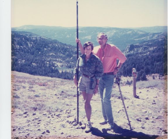 Bob and Jeannette Powell atop a mountain