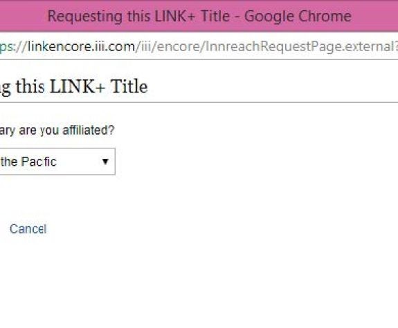 screenshot of user interface