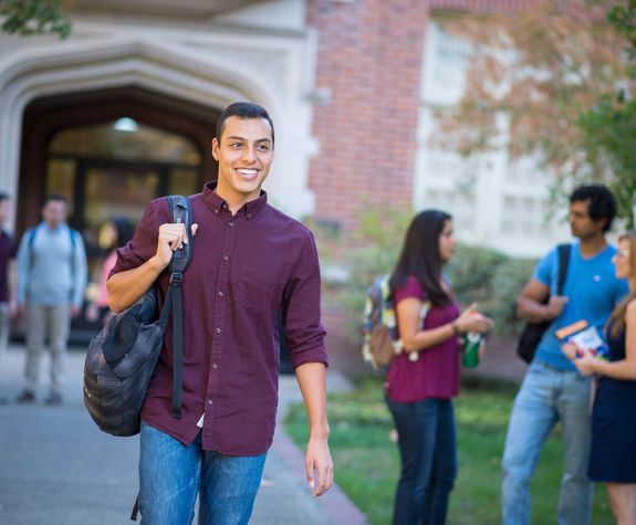 Students walking