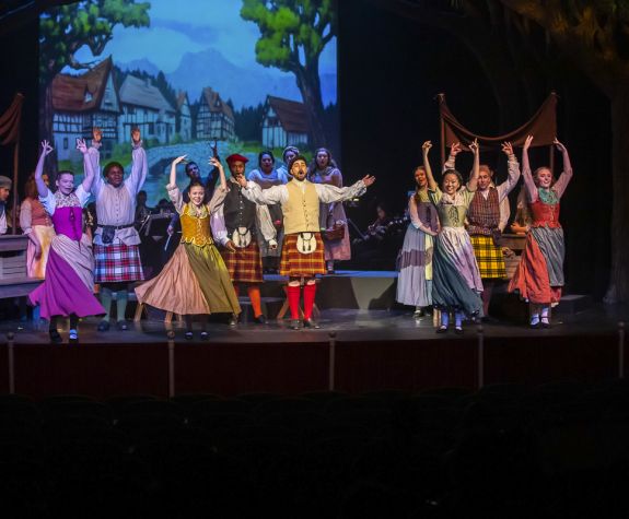 students perform an opera theatre production