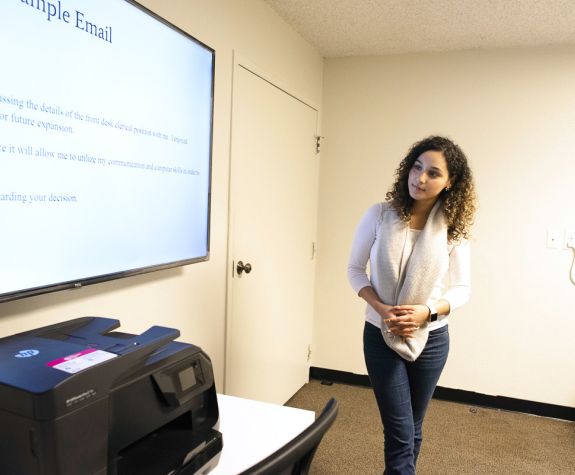 Esmeralda Aldana at the Martin Gipson Center