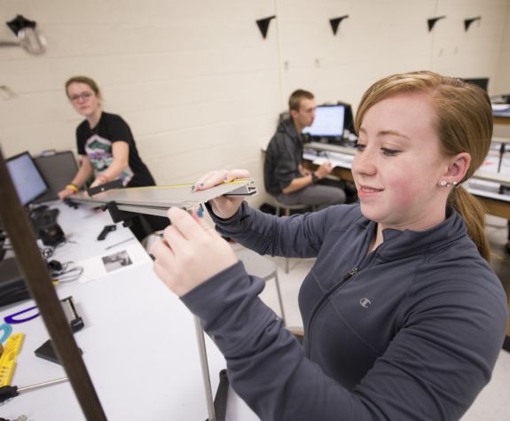 engineering-physics students in a lab
