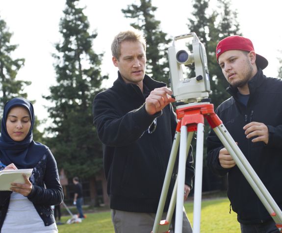 Students in the civil engineering survey course. 