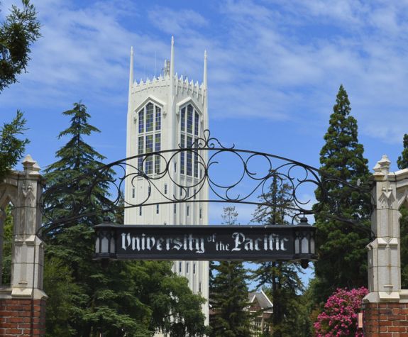 Campus gate in Stockton