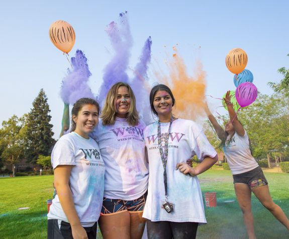 students at color run