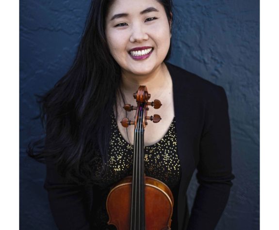 Jennifer Cho with her violin.