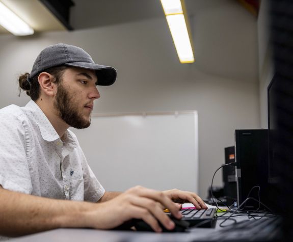 Computer Science major Jordan Scharkey