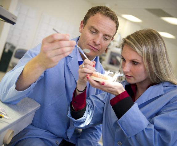 Students in Pacific's Dugoni School of Dentistry in San Francisco, CA.
