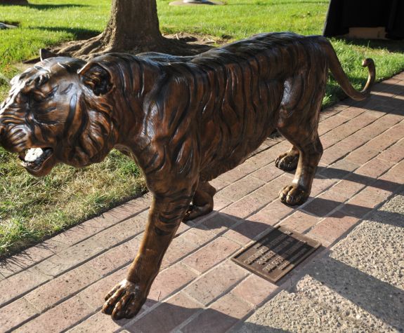 bronze tiger statue