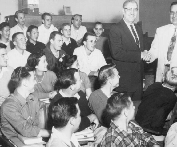 Dean Rowland meets first pharmacy class