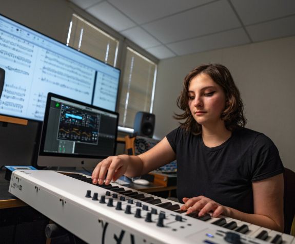 Music composition major Mary Denney