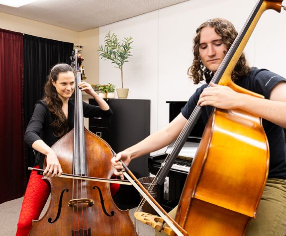 double bass lesson