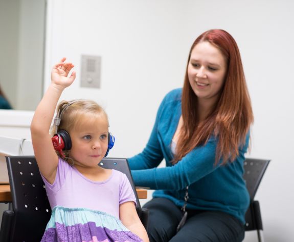 Students work with community members in our Audiology and Speech-Language Pathology clinic