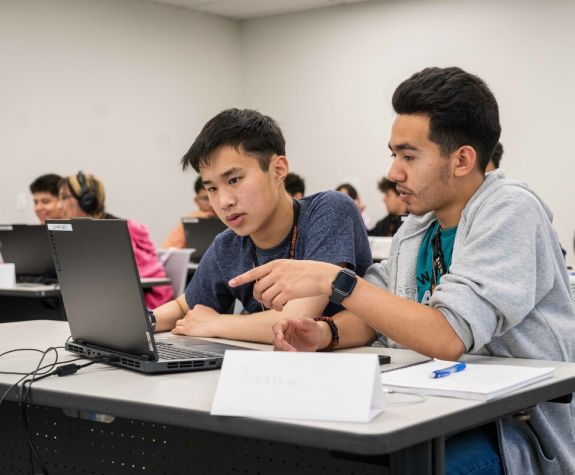 Student learning at the computer