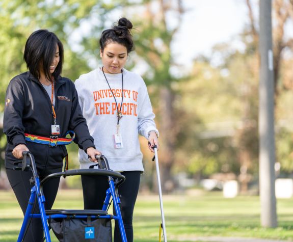 Students engaged in hands-on field practice in University of Pacific's Doctor of Occupational Therapy program in Sacramento, CA.