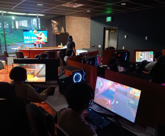 students in the pacific gaming center