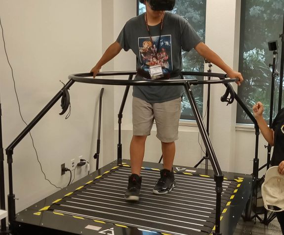 On the VR belt