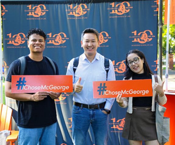 students posing for a group photo