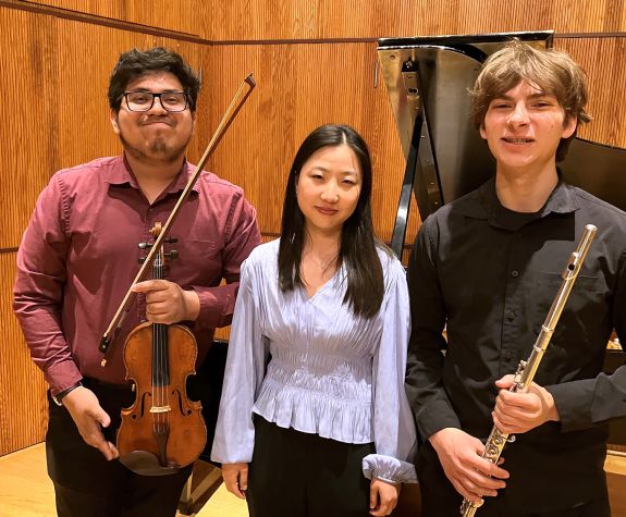 Violinist, pianist and flutist