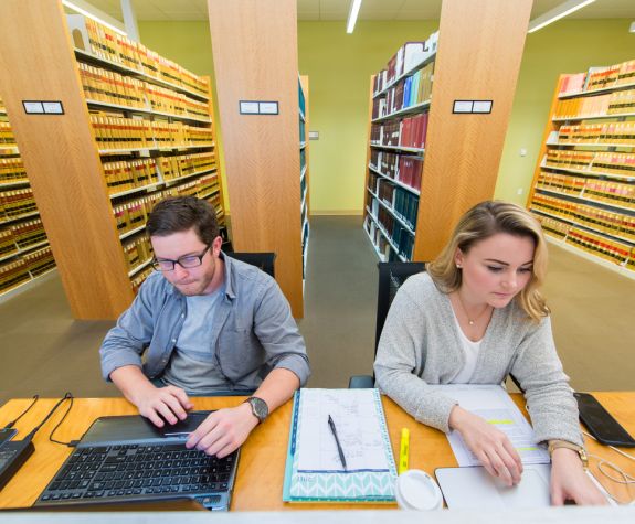 students study in the sacramento library
