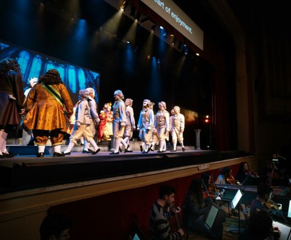 a student performance of carousel at Pacific