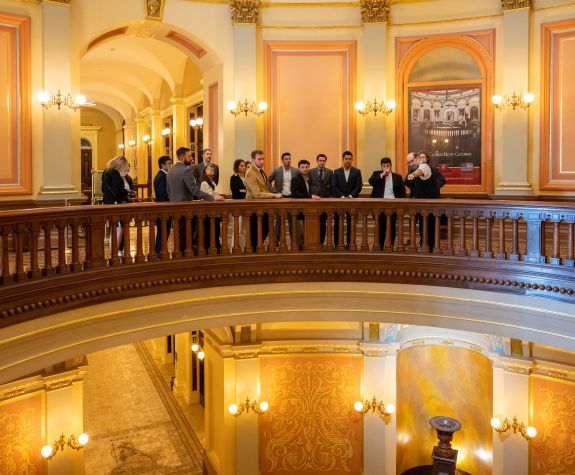 students at the state capitol
