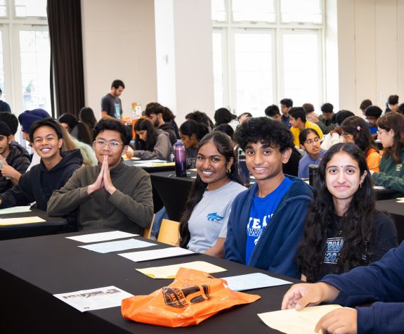 students at math competition