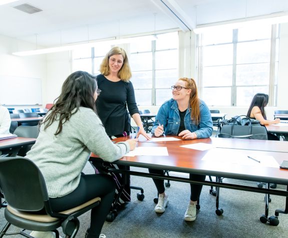 Benerd College graduate students in class
