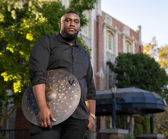 Pacific Jazz Ambassador, Joseph Evans, drum set