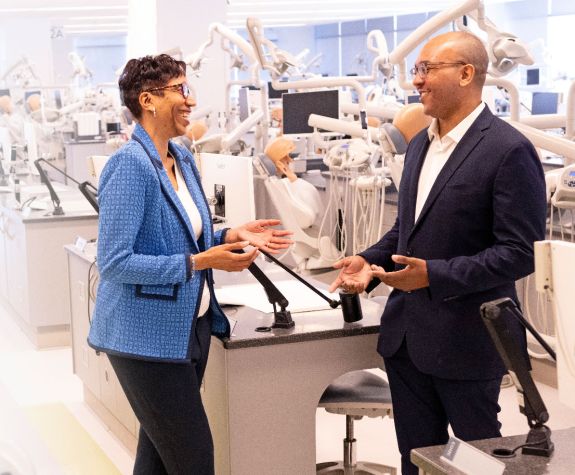 people shaking hands in a clinic