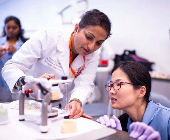 Dr. Parvati Iyer teaching in the clinic