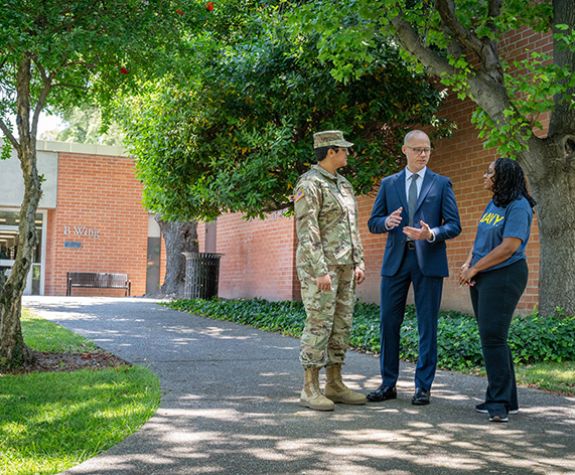 Faculty and students who have served in the military.