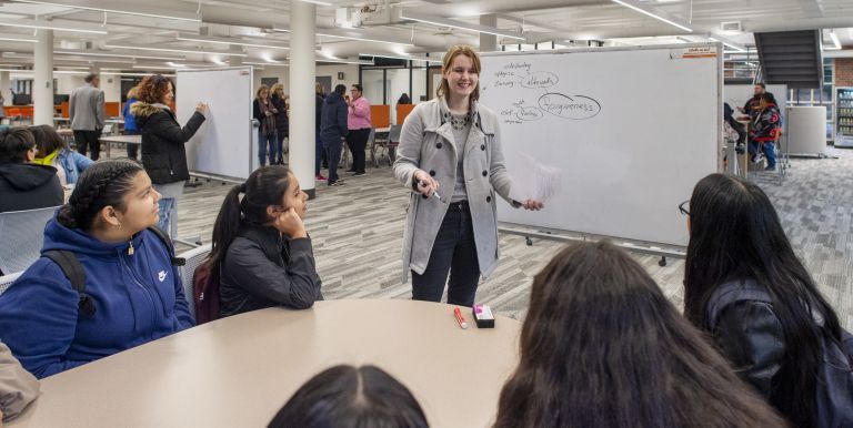 student tutoring other students