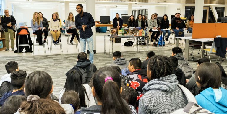 Photo from the Messages of Peace event at the University of the Pacific Library on the Stockton Campus, January 9, 2020.