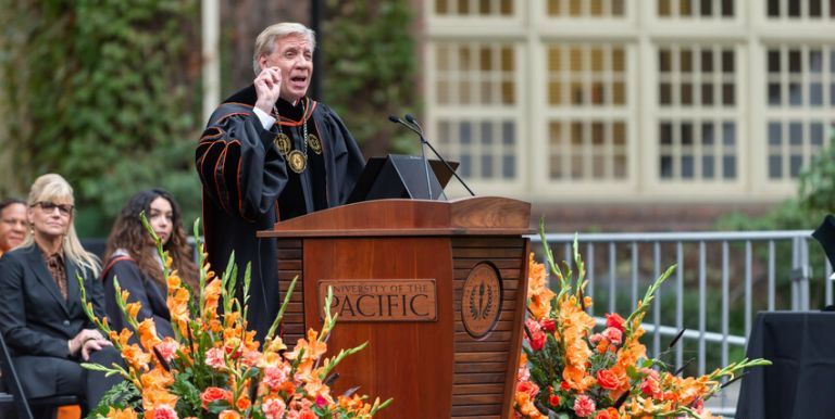 President Callahan speaks at his investiture