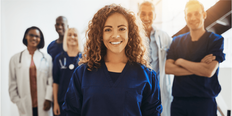 stock image of health care workers