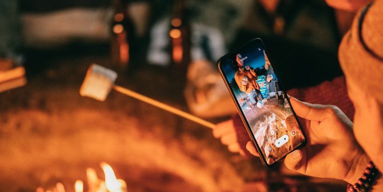 campfire and smores
