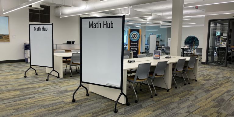 math hub in the library