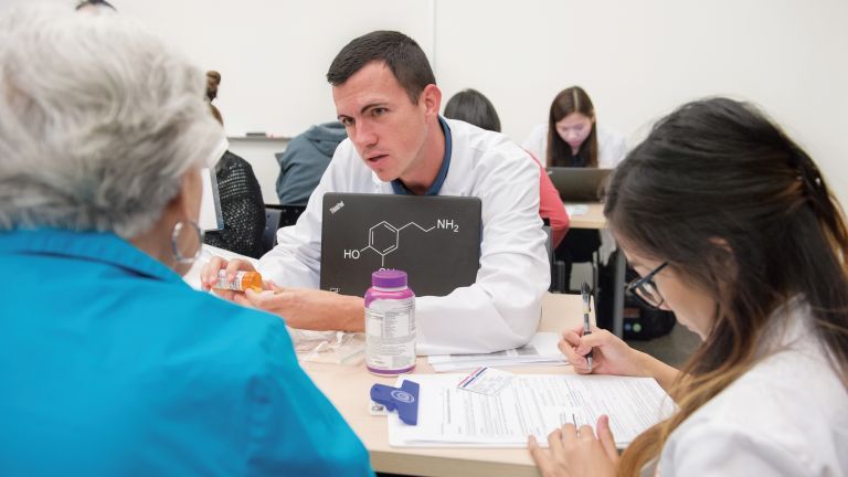 PharmD student at a Medicare Part D Outreach Clinic