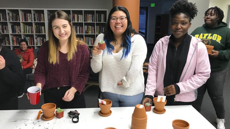 center for identity and inclusion students at positivity paint night