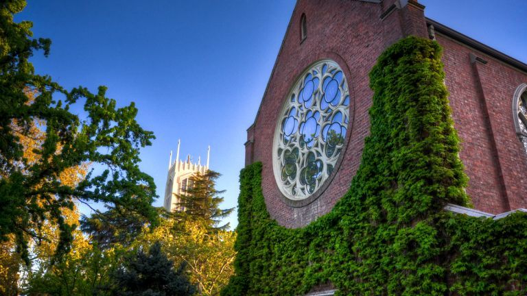 Morris Chapel exterior stained glass