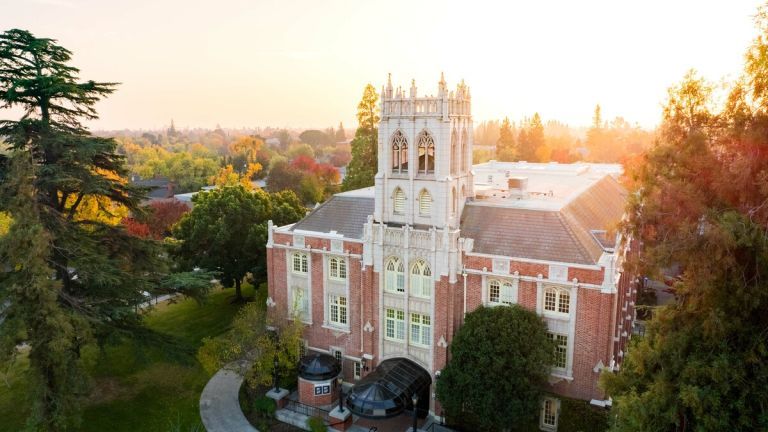 Faye Spanos Concert Hall Sunset