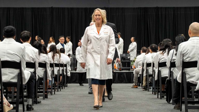 Dean Gundersen at the White Coat Ceremony