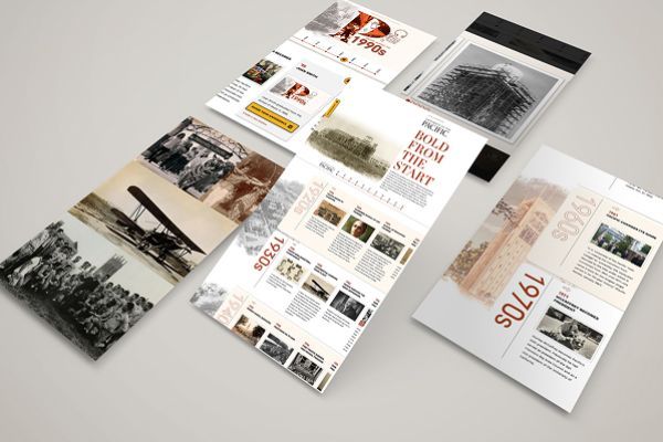 pages of the magazine laid out on a table