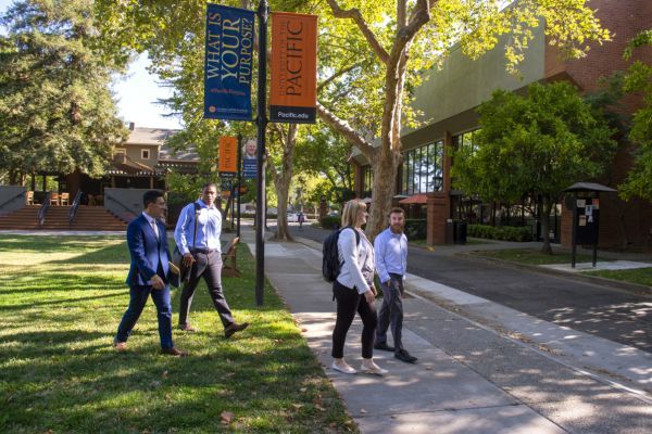 students walking on the sacramento campus