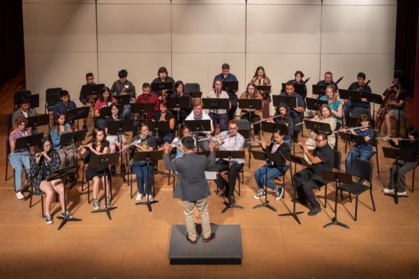 community students perform during woodwind day